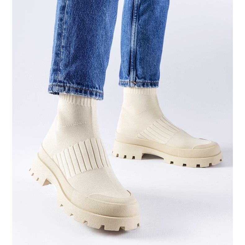 D/GMR Zapatillas beige con parte superior flexible Varden 1 D/GMR Zapatillas beige con parte superior flexible Varden 1