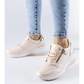 D/GMR Zapatillas beige decoradas con cremallera Marietta. 2