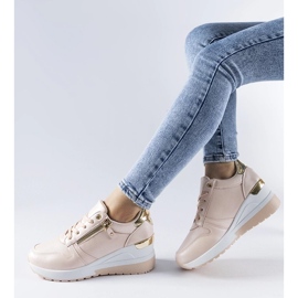 D/GMR Zapatillas beige decoradas con cremallera Marietta. 3