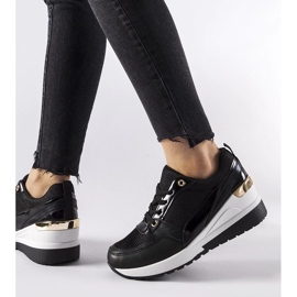D/GMR Zapatillas cuña Gauvin negras negro 3