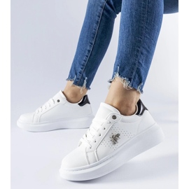 D/GMR Zapatillas blancas con aplicación Fairfax de circonitas. blanco 3
