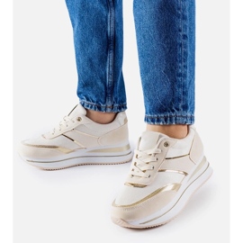 D/GMR Zapatillas beige con plataforma Nutter. 3