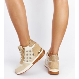 D/GMR Zapatillas cuña Knoxville beige 3