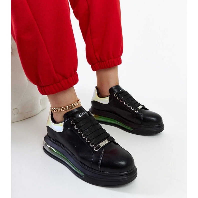 D/GMR Zapatillas negras en la plataforma GOE NN2N4030 negro 2