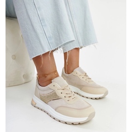 D/GMR Zapatillas beige con plataforma Lubna. 1