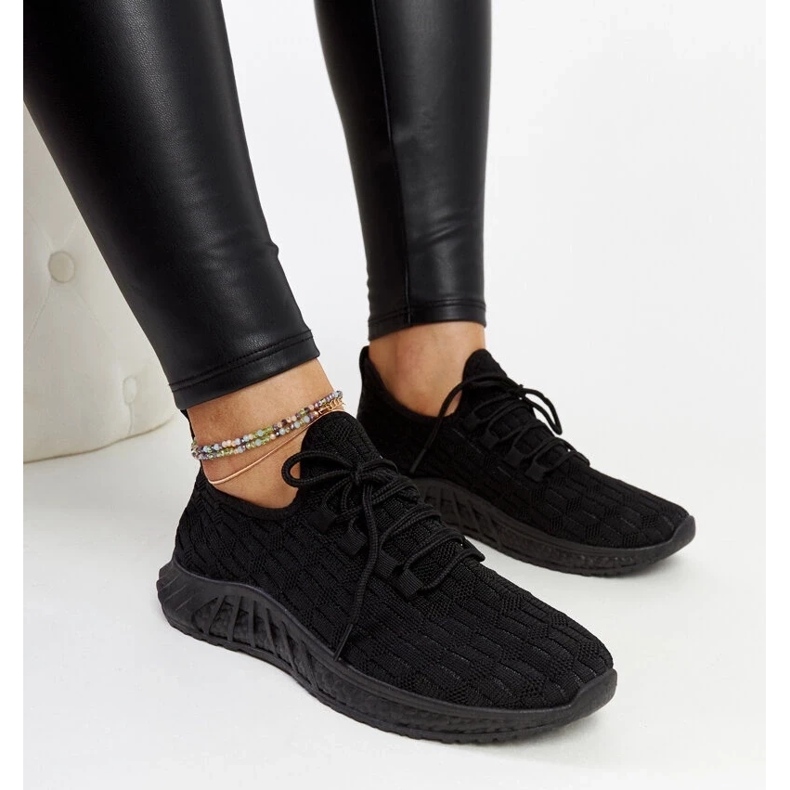 D/GMR Zapatillas Milena de tela negra. negro 1