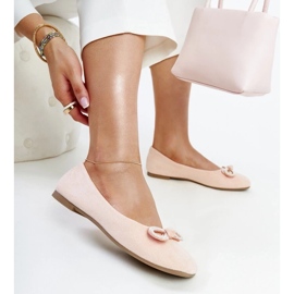 D/GMR Bailarinas rosa claro con lazo Gaillou 1