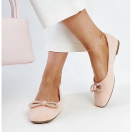 D/GMR Bailarinas rosa claro con lazo Gaillou 5