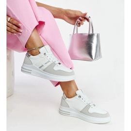 D/GMR Zapatillas blancas y grises con plataforma Negisti. blanco 3