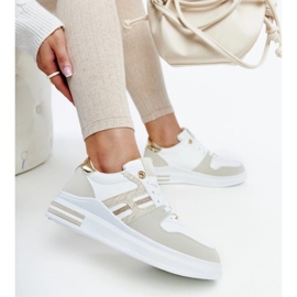 D/GMR Zapatillas blancas y beige con plataforma Negisti. blanco 3