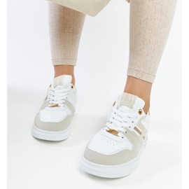 D/GMR Zapatillas blancas y beige con plataforma Negisti. blanco 4