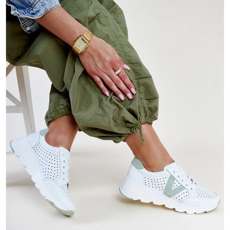 D/GMR Deportivas Vinceza de piel blanca calada blanco 2 D/GMR Deportivas Vinceza de piel blanca calada blanco 2