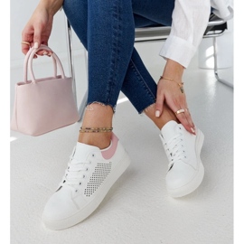 D/GMR Zapatillas de madriguera blanca y rosa blanco 1