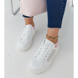 D/GMR Zapatillas de madriguera blanca y rosa blanco 4