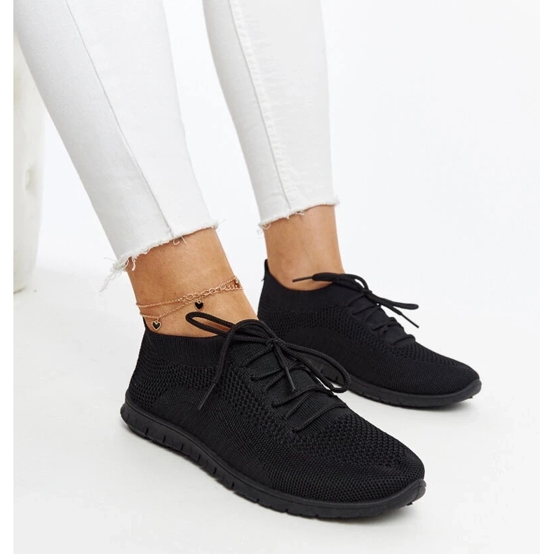 D/GMR Zapatillas Zahira de tela negra. negro 1