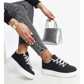 D/GMR Zapatillas Walida negras con suela gruesa. negro 2