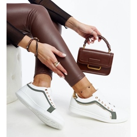 D/GMR Zapatillas blancas y verdes con plataforma Amala. blanco 1