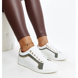 D/GMR Zapatillas blancas y verdes con plataforma Amala. blanco 2