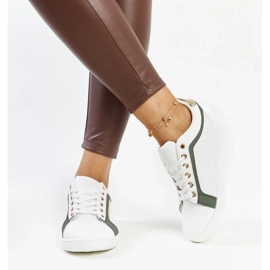 D/GMR Zapatillas blancas y verdes con plataforma Amala. blanco 3