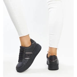 D/GMR Zapatillas negras con suela gruesa Finestra. negro 4