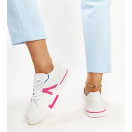 D/GMR Zapatillas blancas con zorica rosa blanco 5