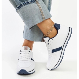 Deportivas de mujer blancas y azul marino de Cross Jeans blanco 4