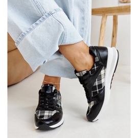 Zapatillas de deporte a cuadros negros 5