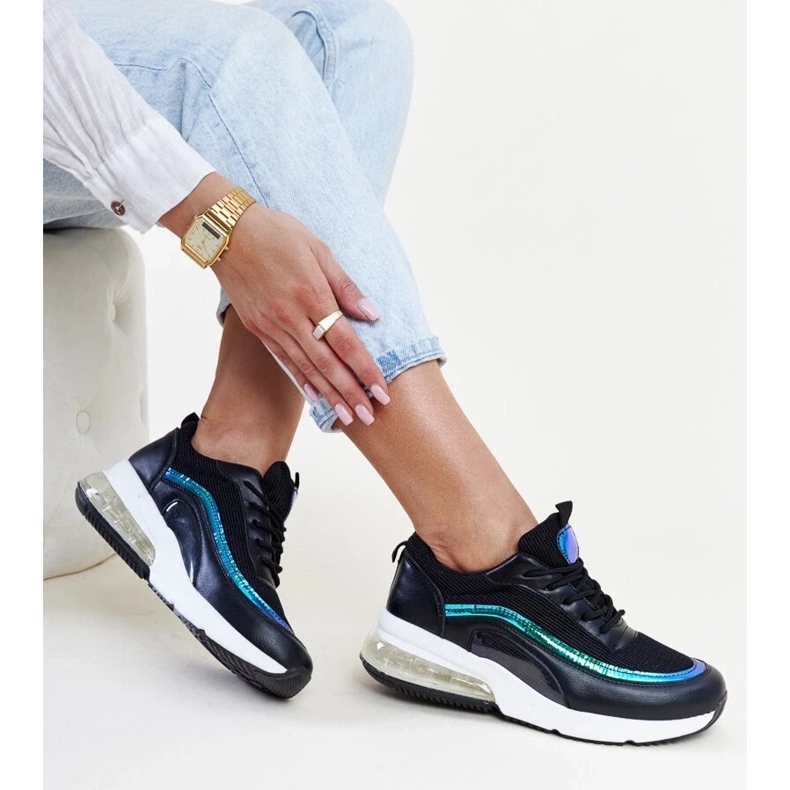 Zapatillas negras con holograma Jelek. negro 2