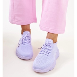 Zapatillas moradas con suela Kassi masiva. violeta 3