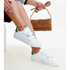 Deportivas velcro Samala blancas y verdes blanco 2