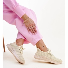 Deportivas tejido beige Milena 2