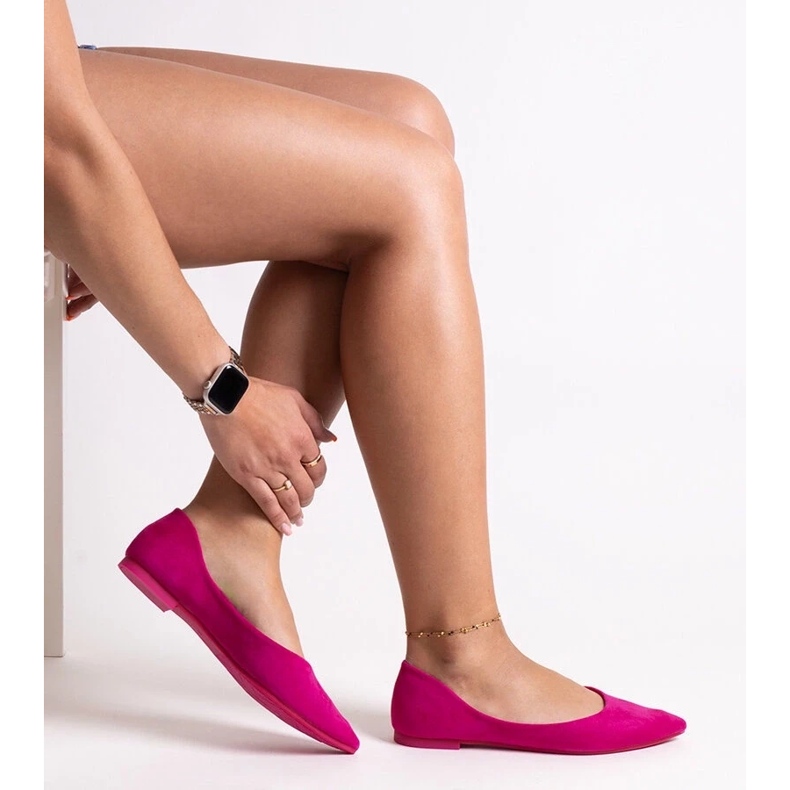 Bailarinas con puntera puntiaguda Mays rosado 2