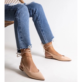 D/CEO Bailarinas atadas en ecopiel Batra beige 3