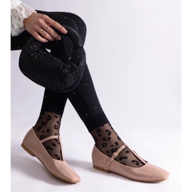 D/CEO Bailarinas de charol beige con cinturón Marsella 2