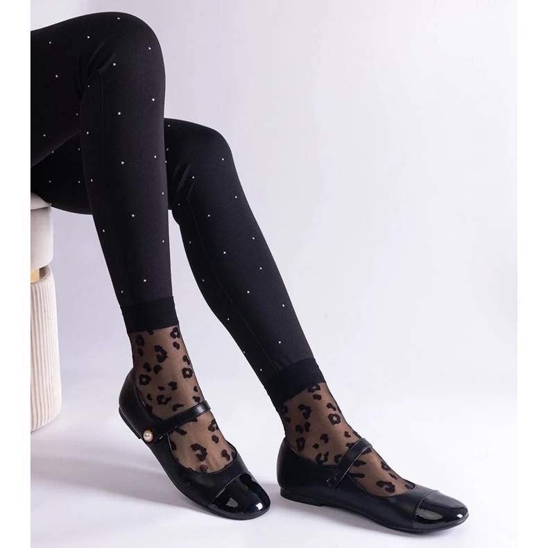 D/CEO Bailarinas negras con puntera de charol y cierre con velcro Jaures negro 1