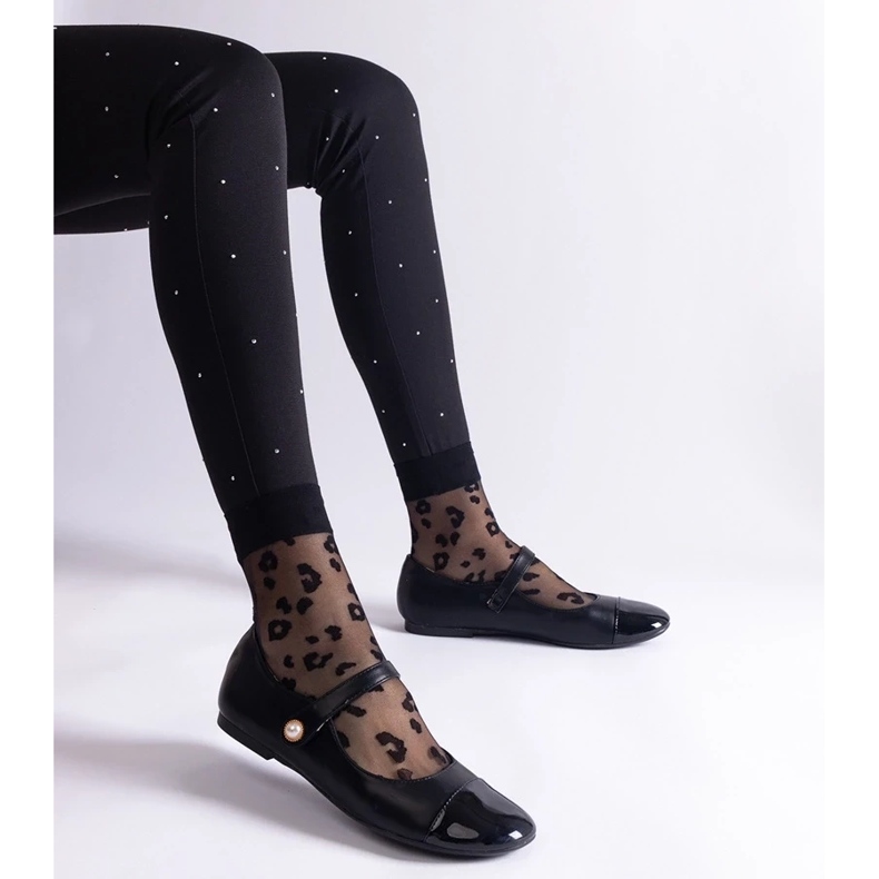 D/CEO Bailarinas negras con puntera de charol y cierre con velcro Jaures negro 2