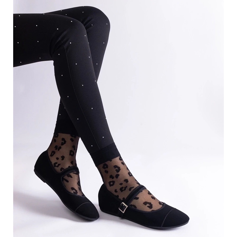 D/CEO Bailarinas negras con acabado mate, cerradas con hebilla Longhola negro 1