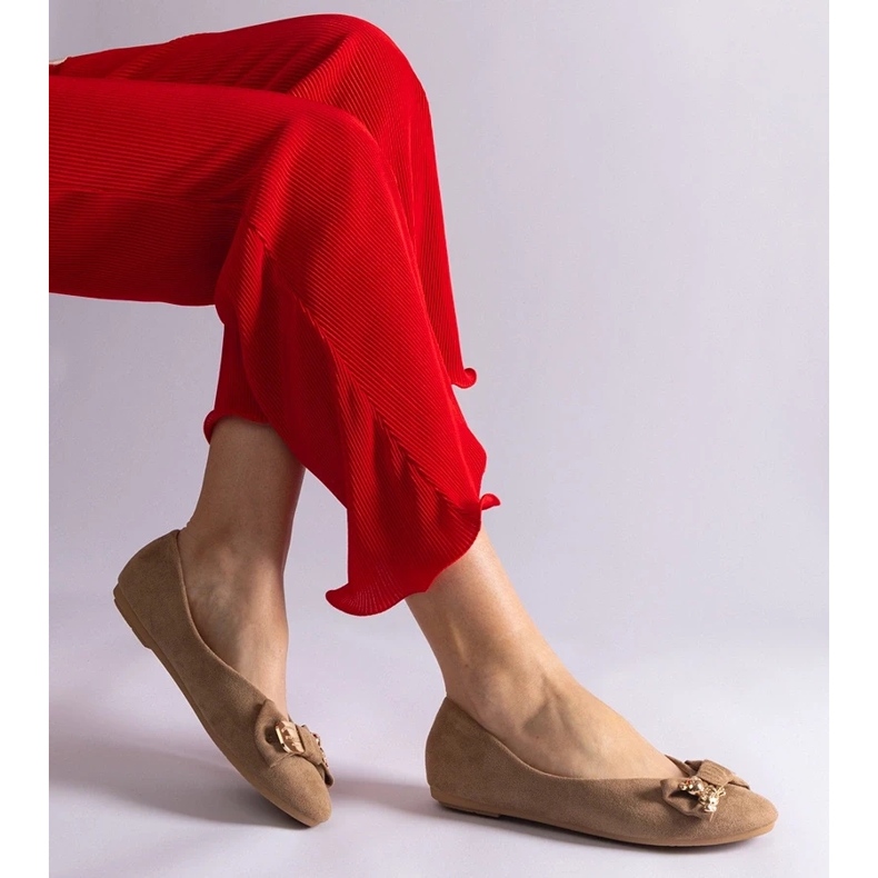 D/CEO Bailarinas marrones decoradas con lazo y broche de Esdras marrón 1