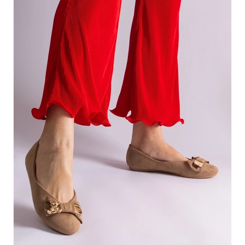 D/CEO Bailarinas marrones decoradas con lazo y broche de Esdras marrón 2