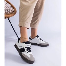 D/CEO Zapatillas blancas en la plataforma de costura de Puente blanco 4
