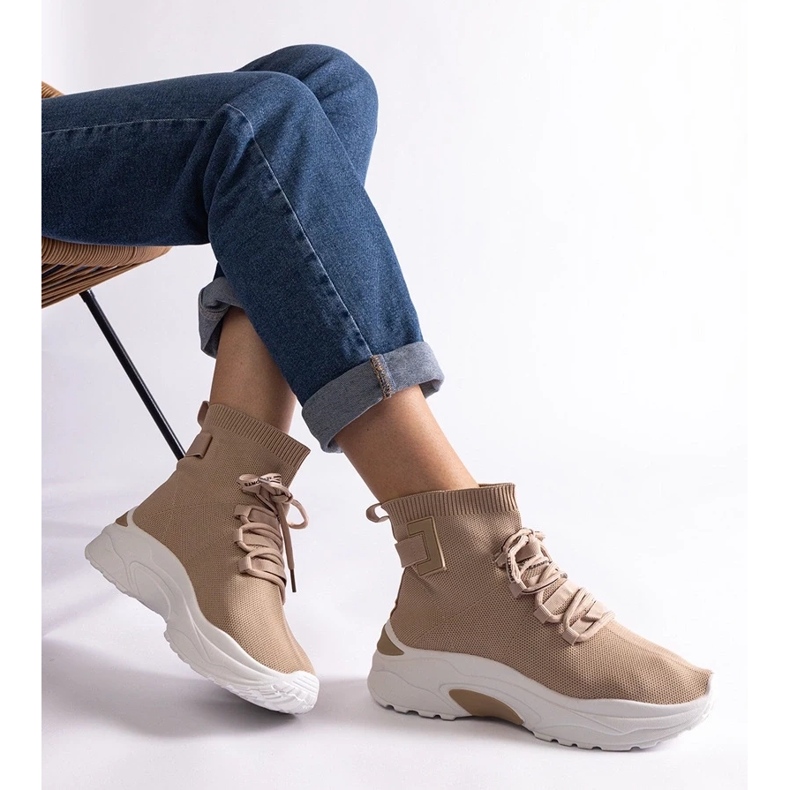 D/CEO Zapatillas beige con parte superior elástica de Arredon 1