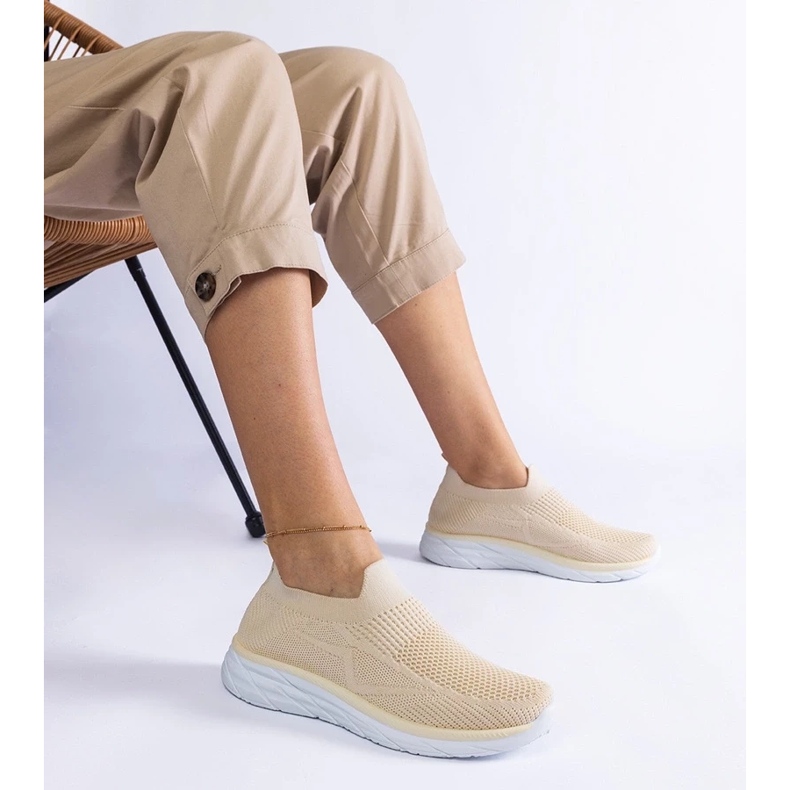 D/CEO Zapatillas de deporte deportivas de aguilina deslizante beige 1