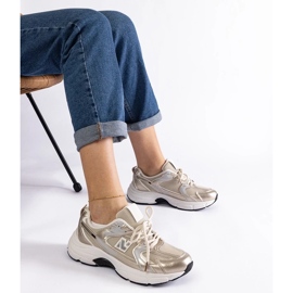 D/CEO Zapatos deportivos dorados para femeninos Sedilla 1 D/CEO Zapatos deportivos dorados para femeninos Sedilla 1