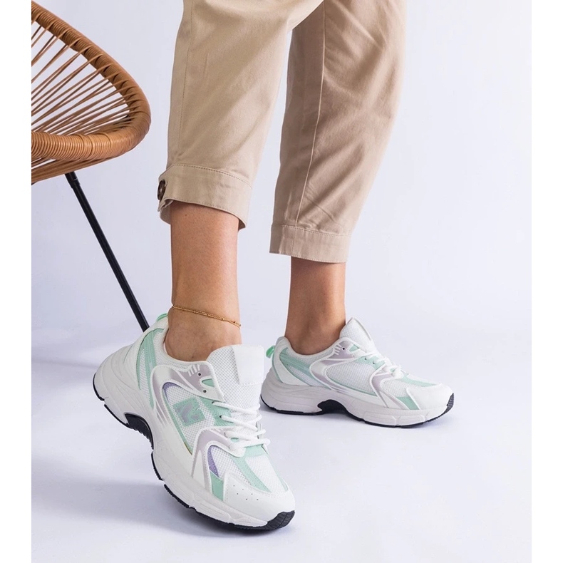 D/CEO Zapatos deportivos blancos y verdes para femeninas Sedilla 2