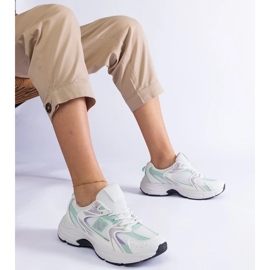 D/CEO Zapatos deportivos blancos y verdes para femeninas Sedilla 4