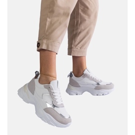 D/CEO Zapatillas blancas en la suela masiva de Torreza blanco 4