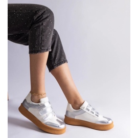 D/CEO Zapatillas Mena plateadas con cierre de velcro. plata 3