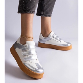 D/CEO Zapatillas Mena plateadas con cierre de velcro. plata 4