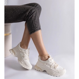 D/CEO Zapatillas deportivas beige con suela maciza de Roxana. 3