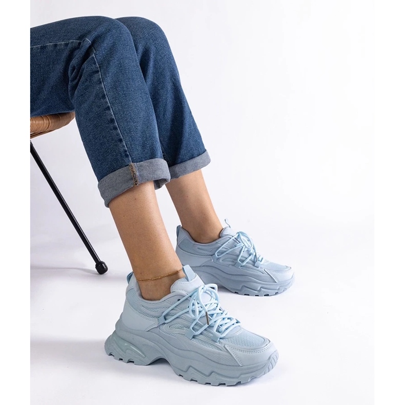 D/CEO Zapatillas deportivas azules con suela maciza de Roxana. 1